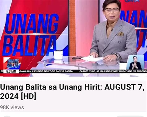 Unang Balita sa Unang Hirit: AUGUST 1, 2024 [HD] .